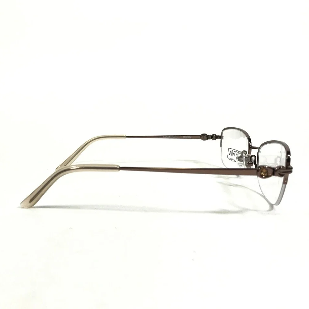 Bulova Eyeglasses Frames ASHBURN BROWN Rectangular Half Rim 52-18-135